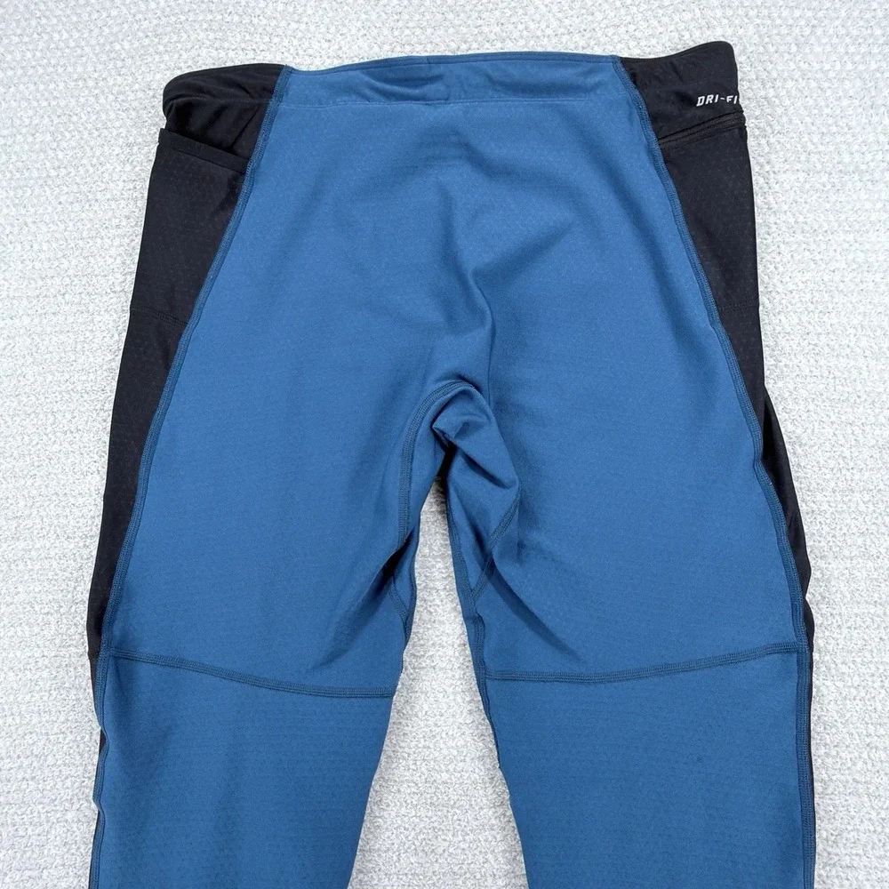 Nike Kiger Trail Running Tights Men 2XL Blue Dri-FIT Zip Ankle 620122